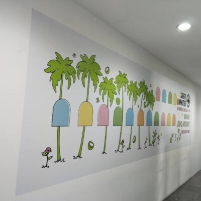 พิมพ์สติ๊กเกอร์ผนังโรงเรียน