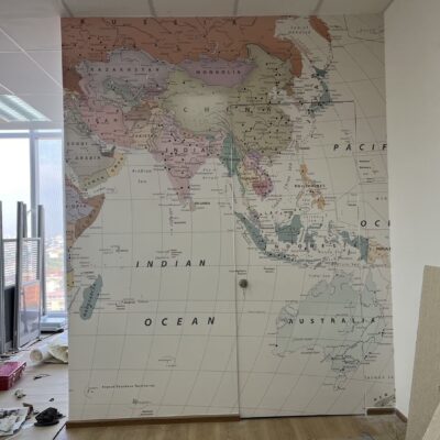 พิมพ์สติ๊กเกอร์ผนังโรงแรม