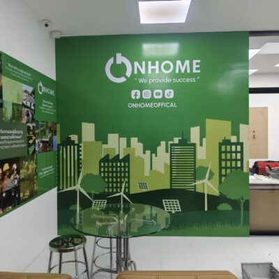 สติ๊กเกอร์ติดผนังโลโก้บริษัท