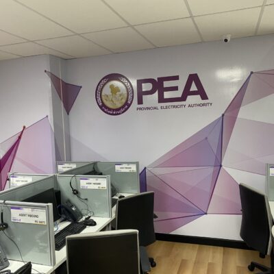 สติ๊กเกอร์ติดผนังโลโก้บริษัท