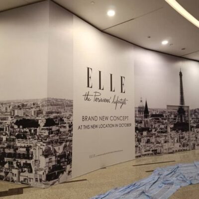 สติ๊กเกอร์โฆษณาติดผนังก่อสร้าง