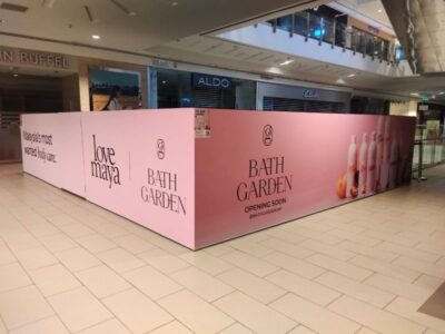 สติ๊กเกอร์โฆษณาติดผนังก่อสร้าง