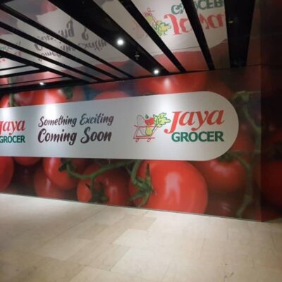 สติ๊กเกอร์โฆษณาติดผนังก่อสร้าง