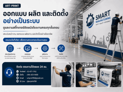สติ๊กเกอร์ติดผนังโรงงาน