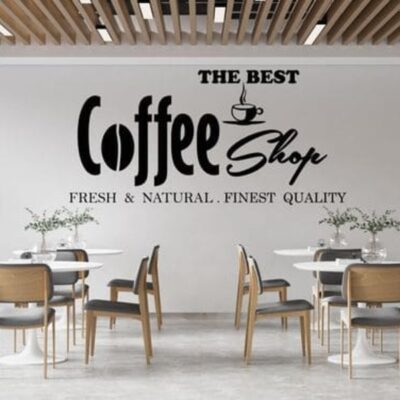 สติ๊กเกอร์ติดผนังร้านกาแฟ