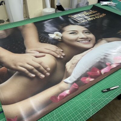 สติ๊กเกอร์ติดผนังร้านนวดสปา