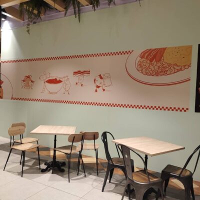 สติ๊กเกอร์ติดผนังร้านอาหาร