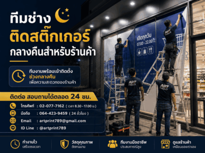 บริการติดตั้งสติ๊กเกอร์นอกเวลาทำการ