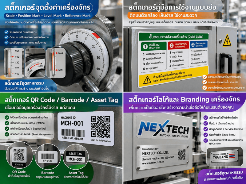 สติ๊กเกอร์ติดเครื่องจักร