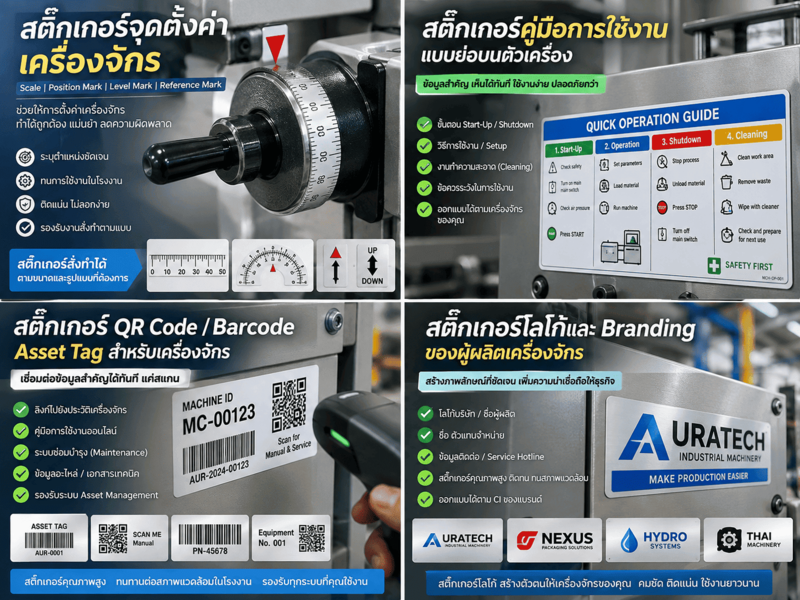 สติ๊กเกอร์ติดเครื่องจักร