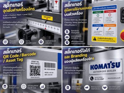 สติ๊กเกอร์ติดเครื่องจักร