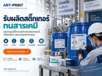 รับผลิตสติ๊กเกอร์ทนสารเคมี