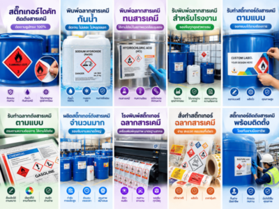 สติ๊กเกอร์ติดถังสารเคมี