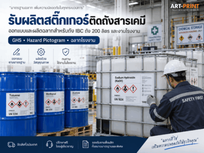 สติ๊กเกอร์ติดถังสารเคมี