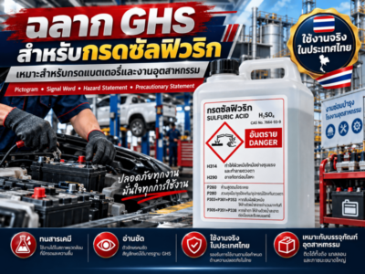 ฉลาก GHS สำหรับกรดซัลฟิวริก