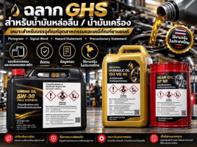 ฉลาก GHS สำหรับน้ำมันหล่อลื่น น้ำมันเครื่อง