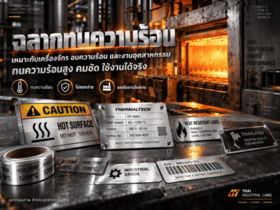 ฉลากทนความร้อน เหมาะกับเครื่องจักร