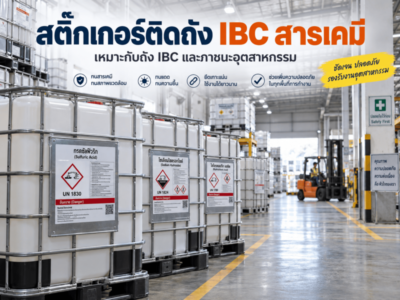 สติ๊กเกอร์ติดถัง IBC สารเคมี