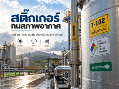 สติ๊กเกอร์ทนสภาพอากาศ ทนร้อน ทนฝน ทนลม