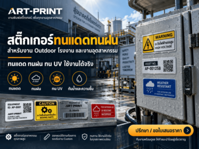 สติ๊กเกอร์ทนแดดทนฝน สำหรับงาน Outdoor