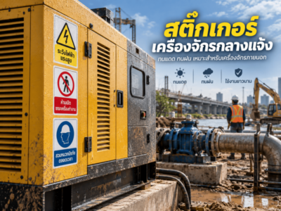 สติ๊กเกอร์เครื่องจักรกลางแจ้ง