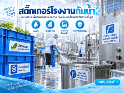 สติ๊กเกอร์โรงงานกันน้ำ